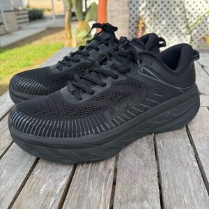 Hoka One One M Bondi 7 All Black Mens Size 11.5M
